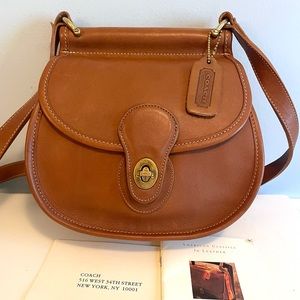 Vintage coach post pouch saddle bag
